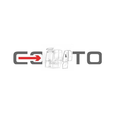 СТЕКЛО ДВЕРИ ВЕРХНЯЯ ШЕЛКОГРАФИЯ МИНИ-ЭКСКАВАТОР JCB 8014 8015 8016 8017 8018 — фото 3