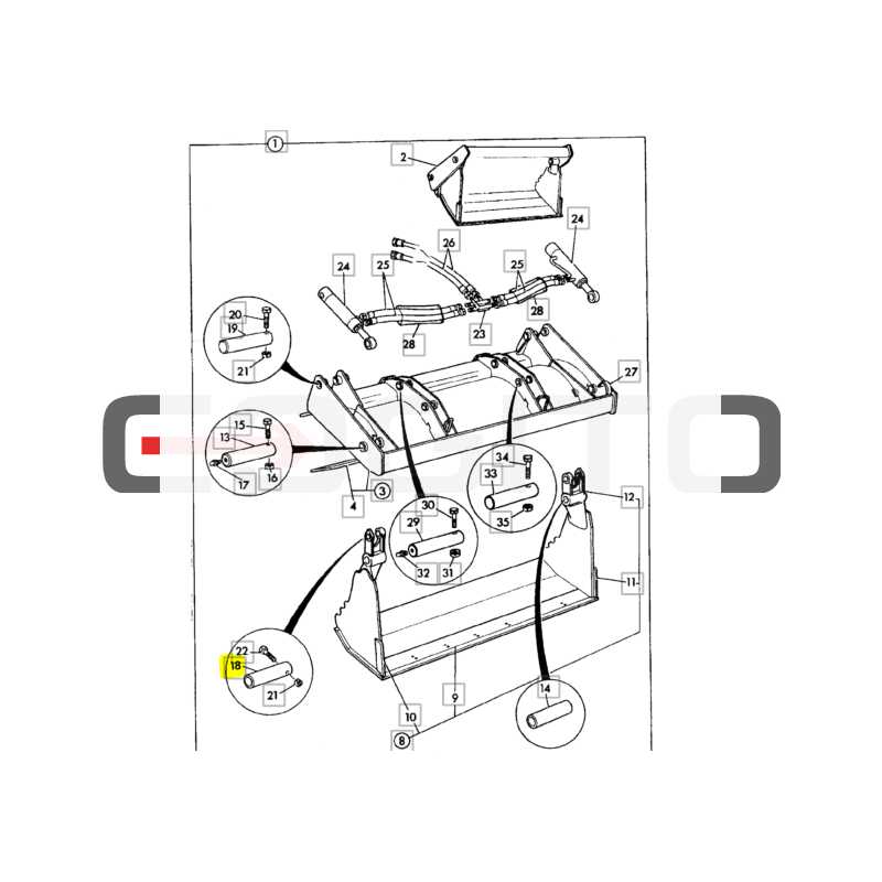 Штифт привода акулы JCB / 3CX 4CX 123x38