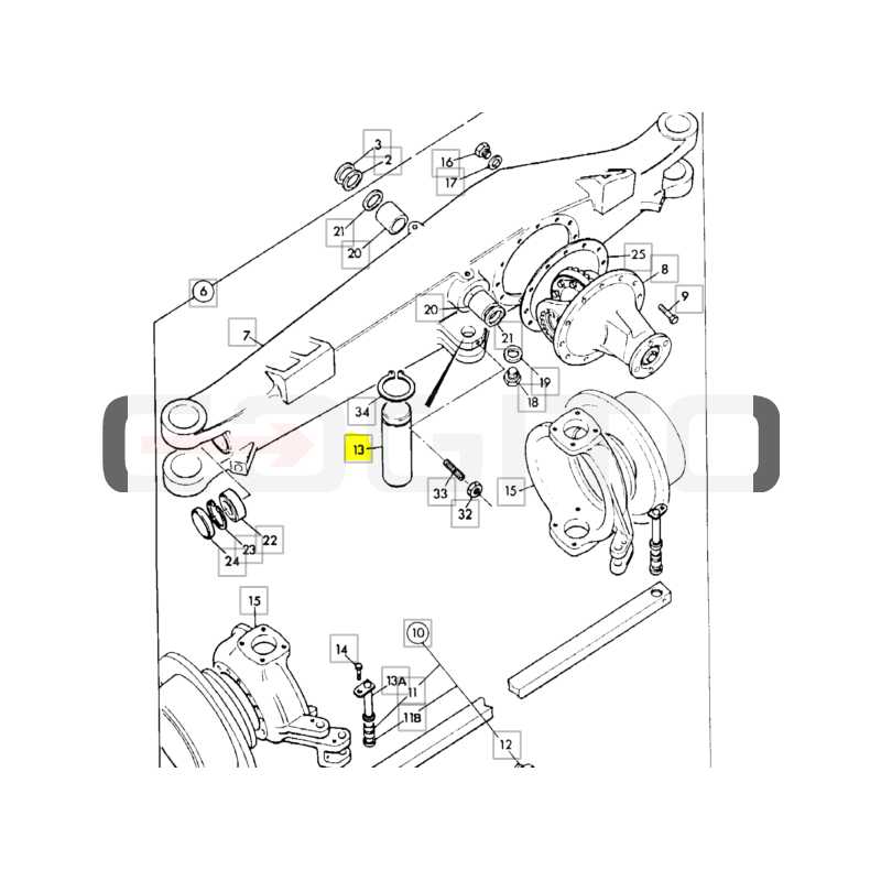 ШТИФТ ПЕРЕДНЕЙ ОСИ JCB ЭКСКАВАТОР-ПОГРУЗЧИК CVA