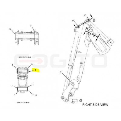 ШТИФТ ПРИВОДА STICK CAT ЭКСКАВАТОР-ПОГРУЗЧИК 432 СЕРИИ E CVA — фото 2