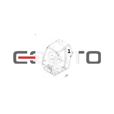 БОКОВОЕ СТЕКЛО ЗА ДВЕРЬЮ ЛЕВАЯ СТОРОНА ШЕЛКОГРАФИЯ ТЕЛЕСКОПИЧЕСКИЙ ПОГРУЗЧИК CATERPILLAR TH336 — фото 4