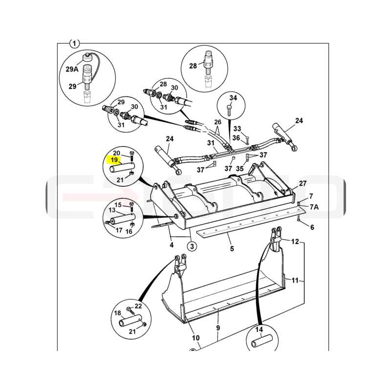 НИЖНИЙ ШТИФТ ПРИВОДА ЧЕЛЮСТИ CVA ЭКСКАВАТОР-ПОГРУЗЧИК JCB