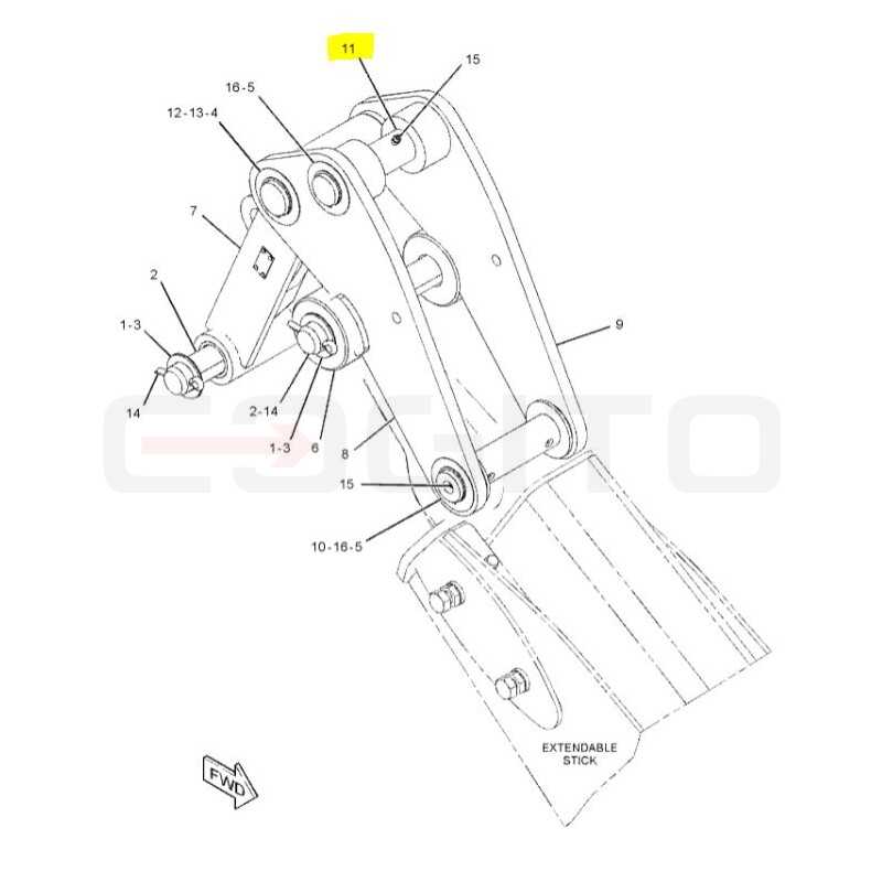 Штифт CVA переднего ковша Cat-422E