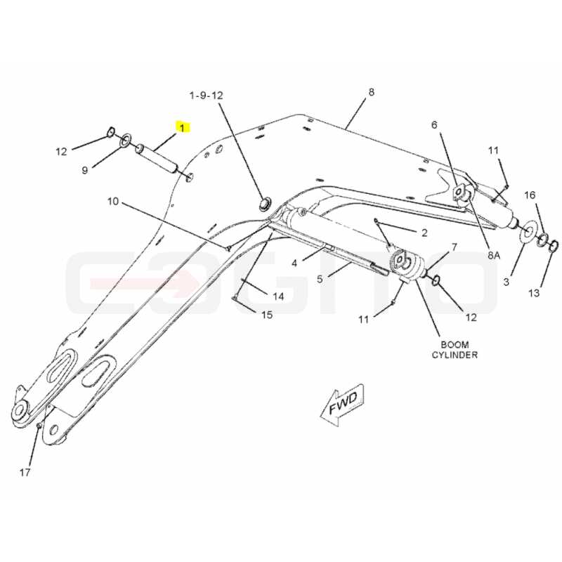 Штифт CVA привода рычага 35X185 мини-экскаватор CAT