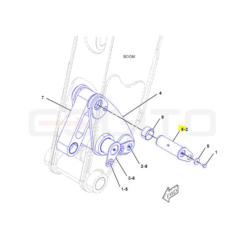 ШТИФТ СТРЕЛЫ CAT TELEHANDLER