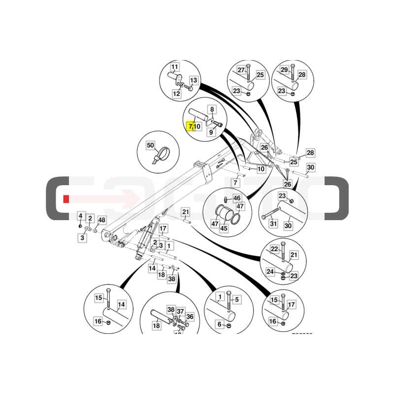 Штифт CVA телескоп JCB
