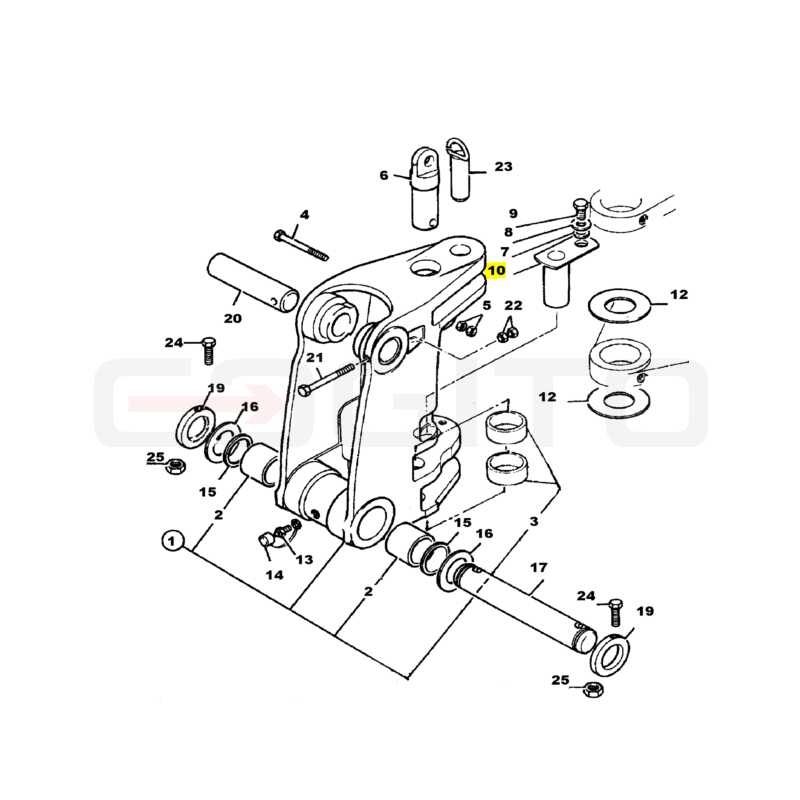 НИЖНИЙ ПОВОРОТНЫЙ ШТИФТ JCB ЭКСКАВАТОР-ПОГРУЗЧИК CVA