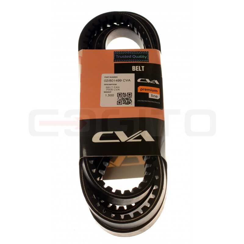 JCB комплект клиновых ремней CVA (2 шт.)