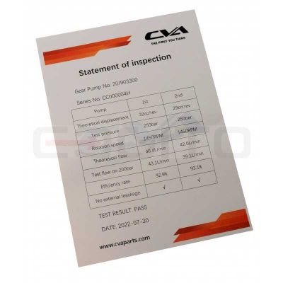 ГИДРАВЛИЧЕСКИЙ НАСОС CVA С СЕРТИФИКАТОМ ISO 9001:2015 — фото 3