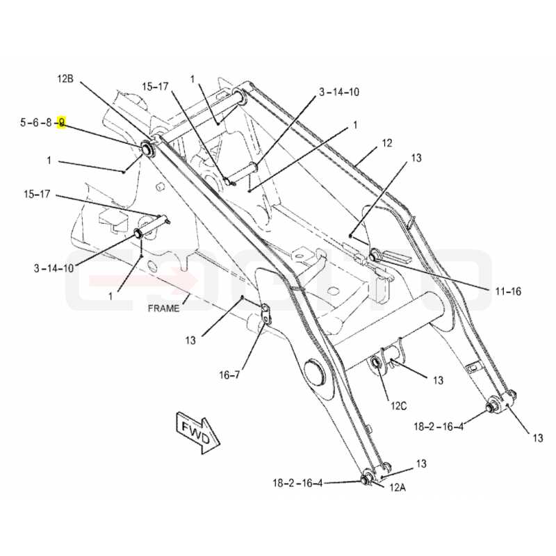 Штифт 60X920 переднего рычага экскаватор-погрузчик CAT