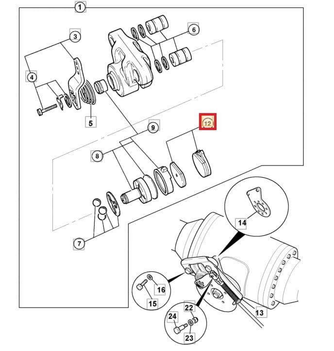 ТОРМОЗНЫЕ КОЛОДКИ JCB 526 527 535 540 541 И ДРУГИЕ 15/920103 478/00849