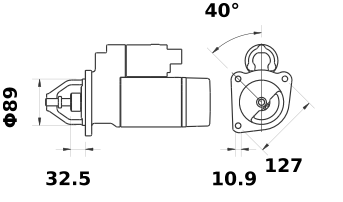Стартер URSUS 4512/4514 12V 3.2 kW D11E137