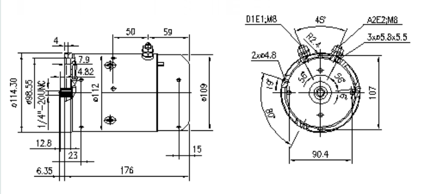 SILNIK DC ISKRA 12V 1,4KW AMJ5580 11.212.385