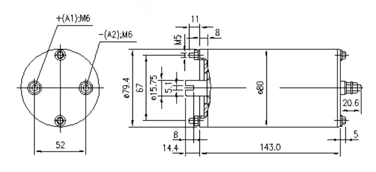 ДВИГАТЕЛЬ ИСКРА 24V 0.8 KW AME1770 11.212.152 IM0210