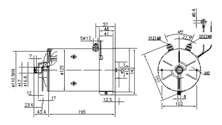 ДВИГАТЕЛЬ ИСКРА 24V 3KW AMK5531 IM0248 11.216.486
