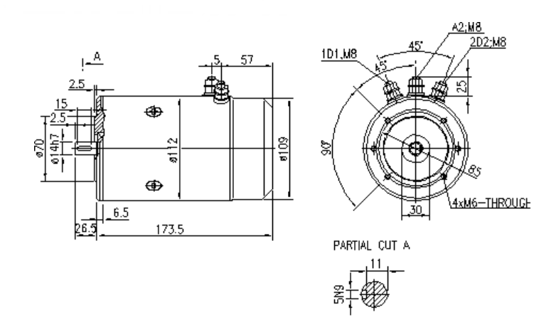 ДВИГАТЕЛЬ ИСКРА 12V 1.5 KW AMJ4542 IM0287 11.216.703