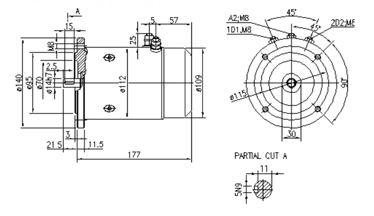 ДВИГАТЕЛЬ ИСКРА 24V 2KW AMJ4540 11.216.700 IM0289