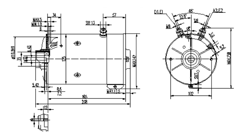 SILNIK DC ISKRA 24V 3KW AMK5505 11.216.135 IM0378