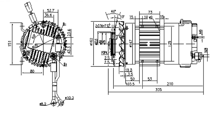 ДВИГАТЕЛЬ ИСКРА 24V 1KW AMK6119 11.213.042 IM3011