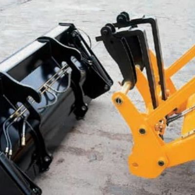 Гидравлический быстроразъемный погрузчик с вилками (980/89808) до JCB 3CX, 4CX — фото 4