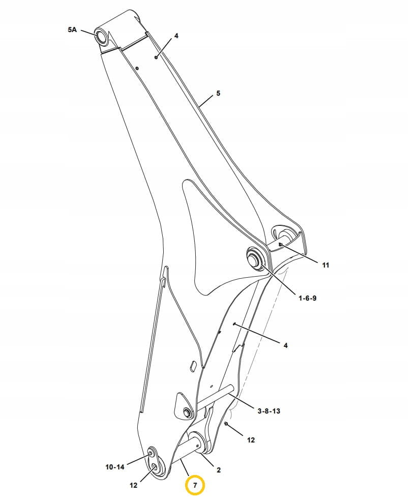 ШТИФТ КРЕПЛЕНИЯ СТРЕЛЫ С ЗАДНЕЙ БАБКОЙ CAT 428 432 444 E F