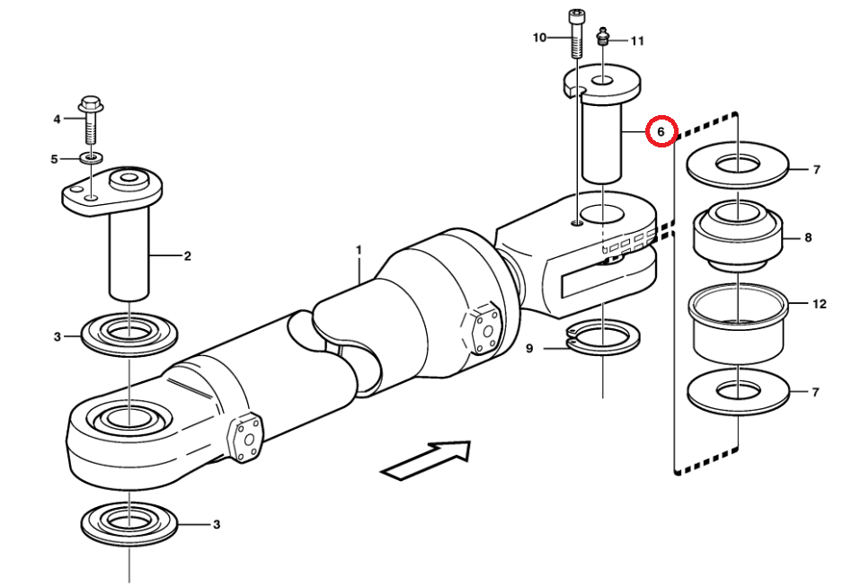 Штифт привода поворота VOLVO 11020094 80x40