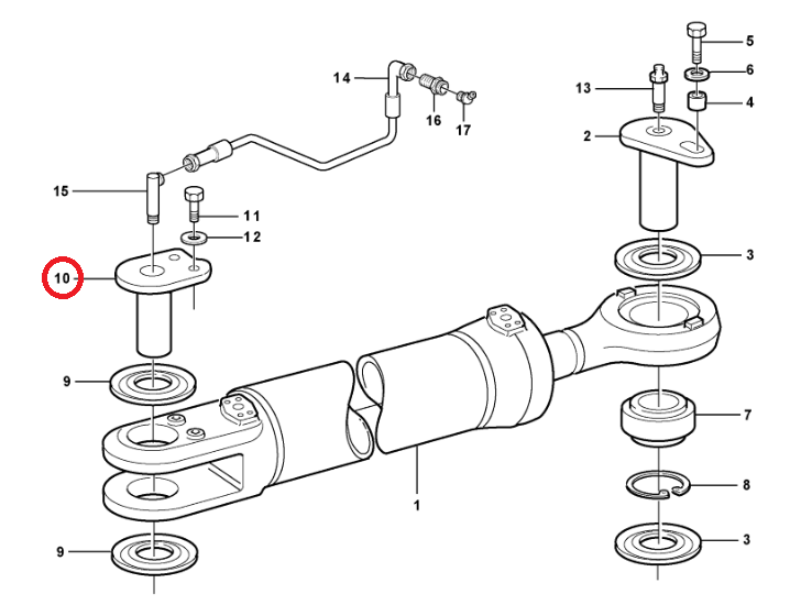 Штифт привода поворота VOLVO L150 L180 L220 11176402