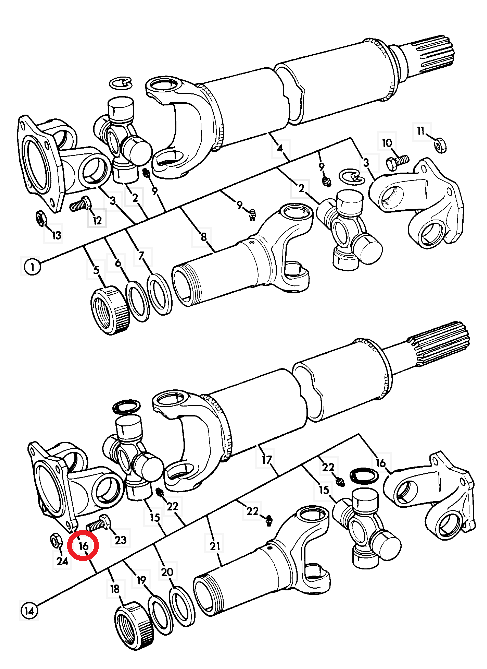 ФЛАНЕЦ ПРИВОДНОГО ВАЛА JCB 3CX 4CX 914/35402