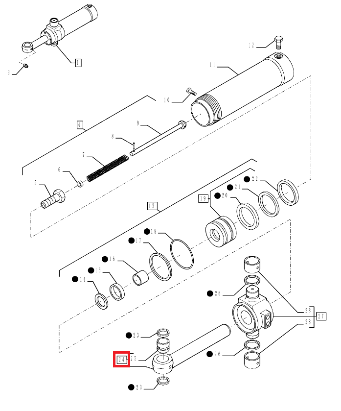 ПОРШНЕВОЙ ШТОК ПРИВОДА ВРАЩЕНИЯ CASE NEW HOLLAND 87433032