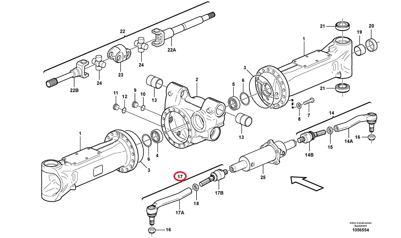 РУЛЕВАЯ ТЯГА ЛЕВАЯ VOLVO EW180C