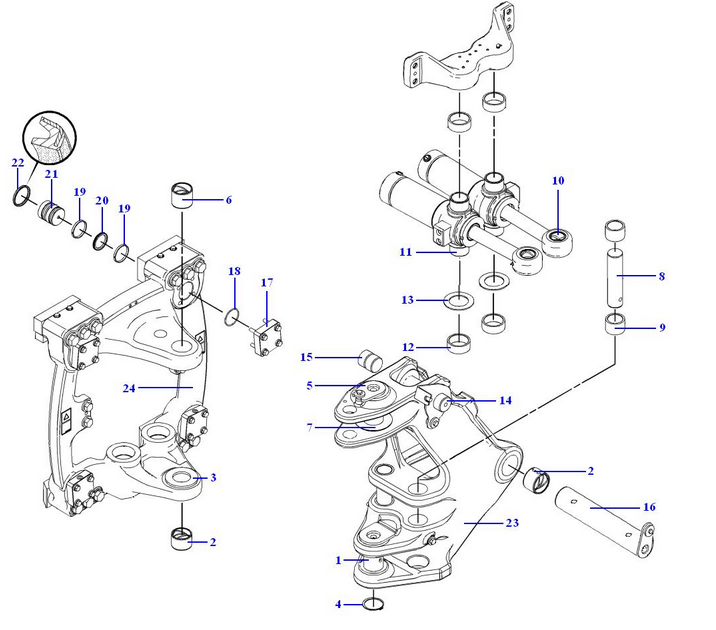 ВТУЛКИ БУЛАВКИ CAT 428E2 428F 432E2 432F КОМПЛЕКТ