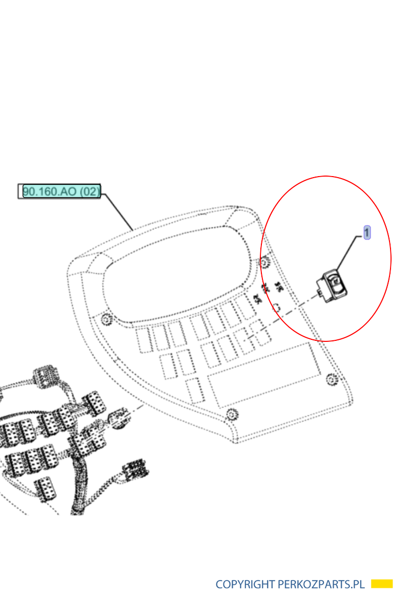 Переключатель сигнальной лампы New Holland Case CNH 84581162