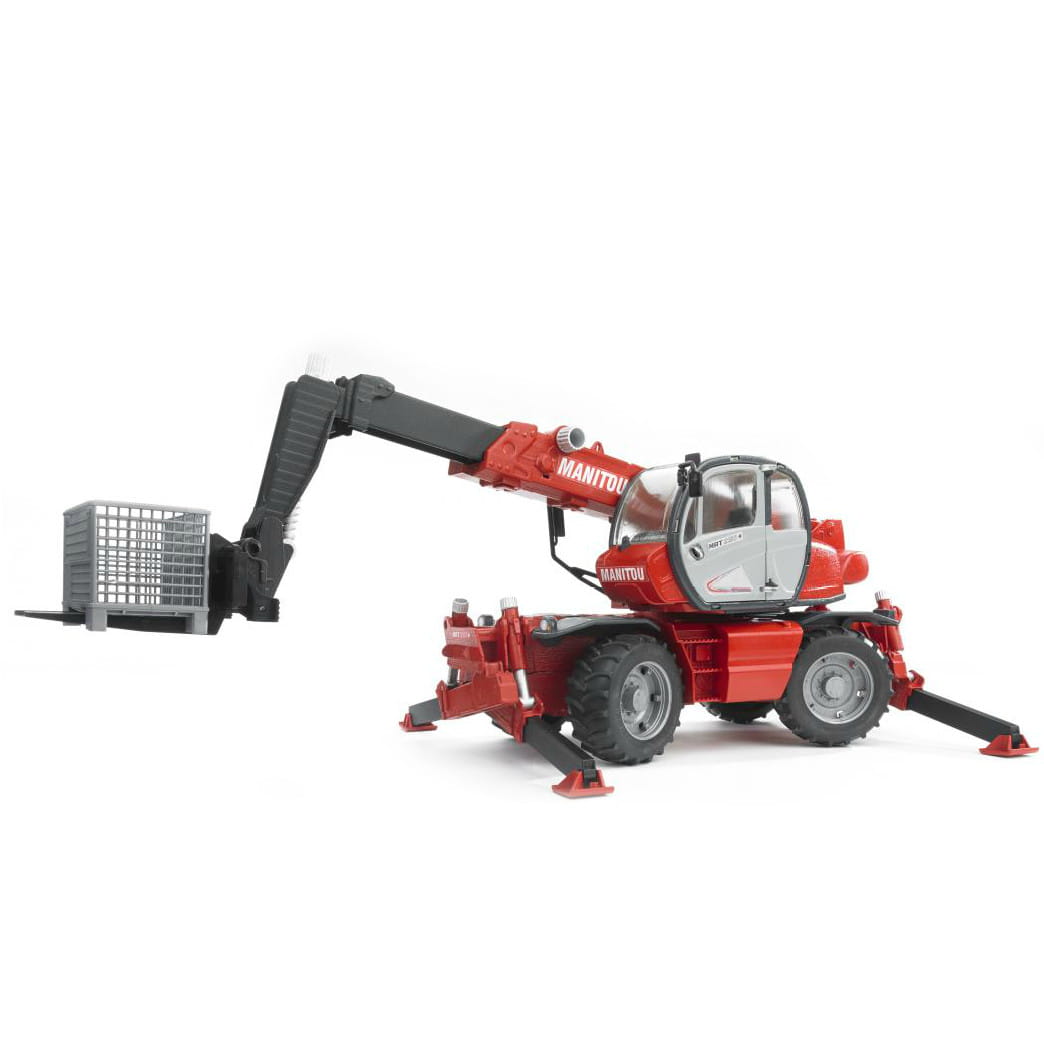 Телескопический погрузчик Manitou MRT 2150 с аксессуарами Bruder 02129