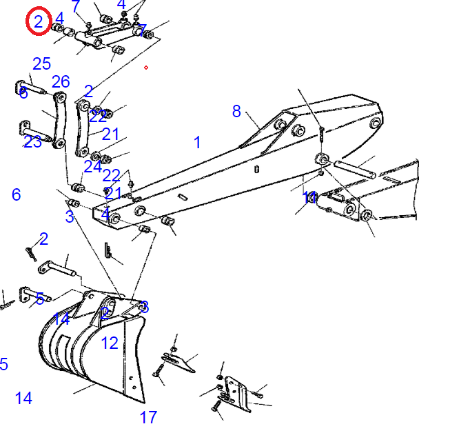 Втулка заднего рычага KOMATSU 41X48 / 60