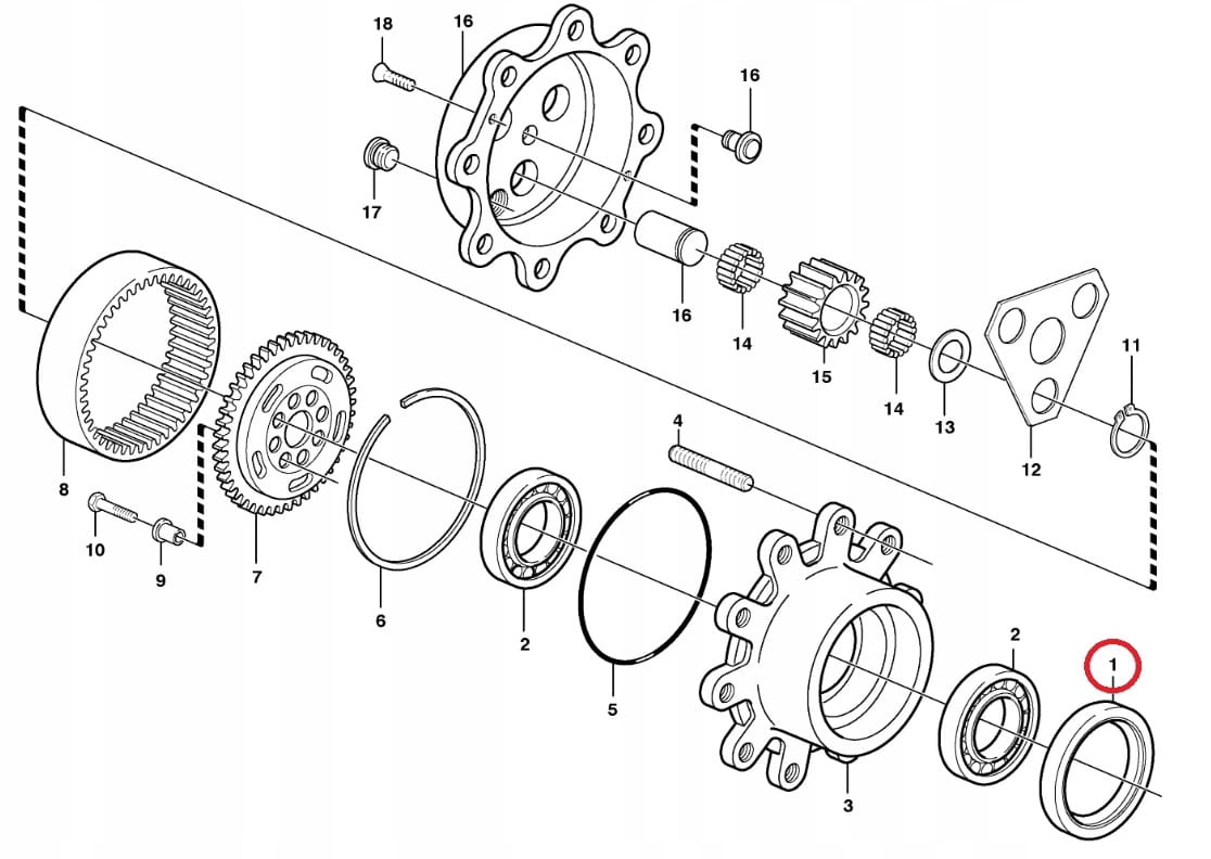 Герметик ступицы NEW HOLLAND B100 B95