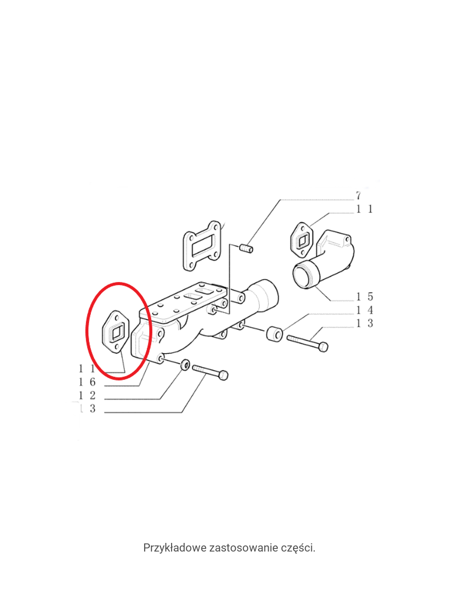 Прокладка коллектора малая- New Holland CNH 98434847