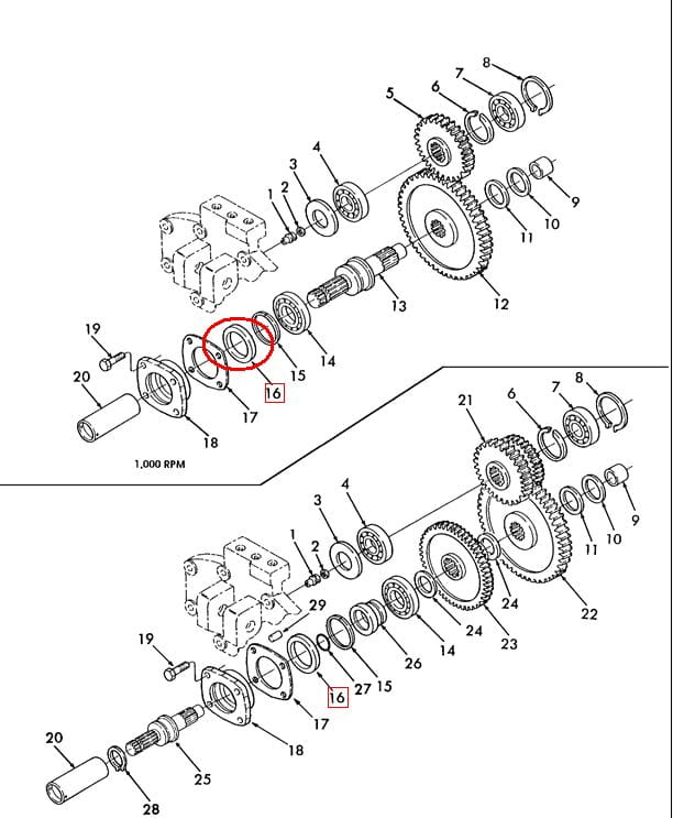 ГЕРМЕТИК ВАЛИКА ВОМ NEW HOLLAND CASE 89823545