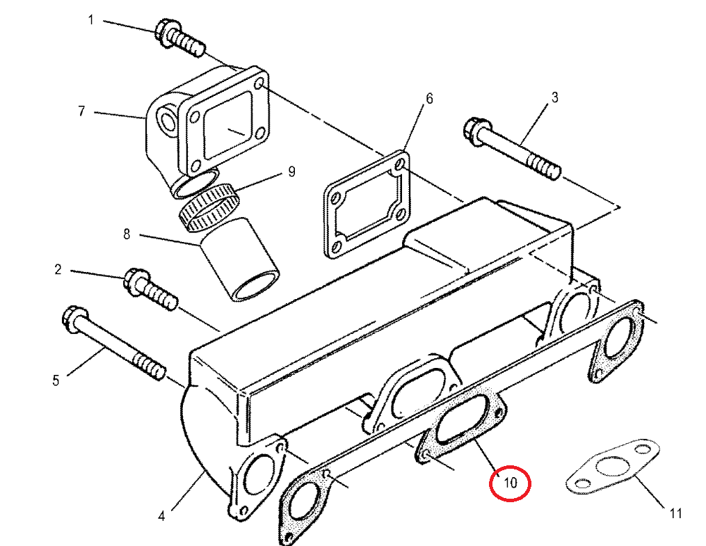 ПРОКЛАДКА ВСАСЫВАЮЩЕГО КОЛЛЕКТОРА CAT 3054 428B 142-2414