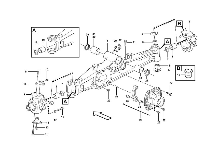ВЕРХНИЙ ШАРНИРНЫЙ ШАРНИР VOLVO BL70 BL71 CARRARO