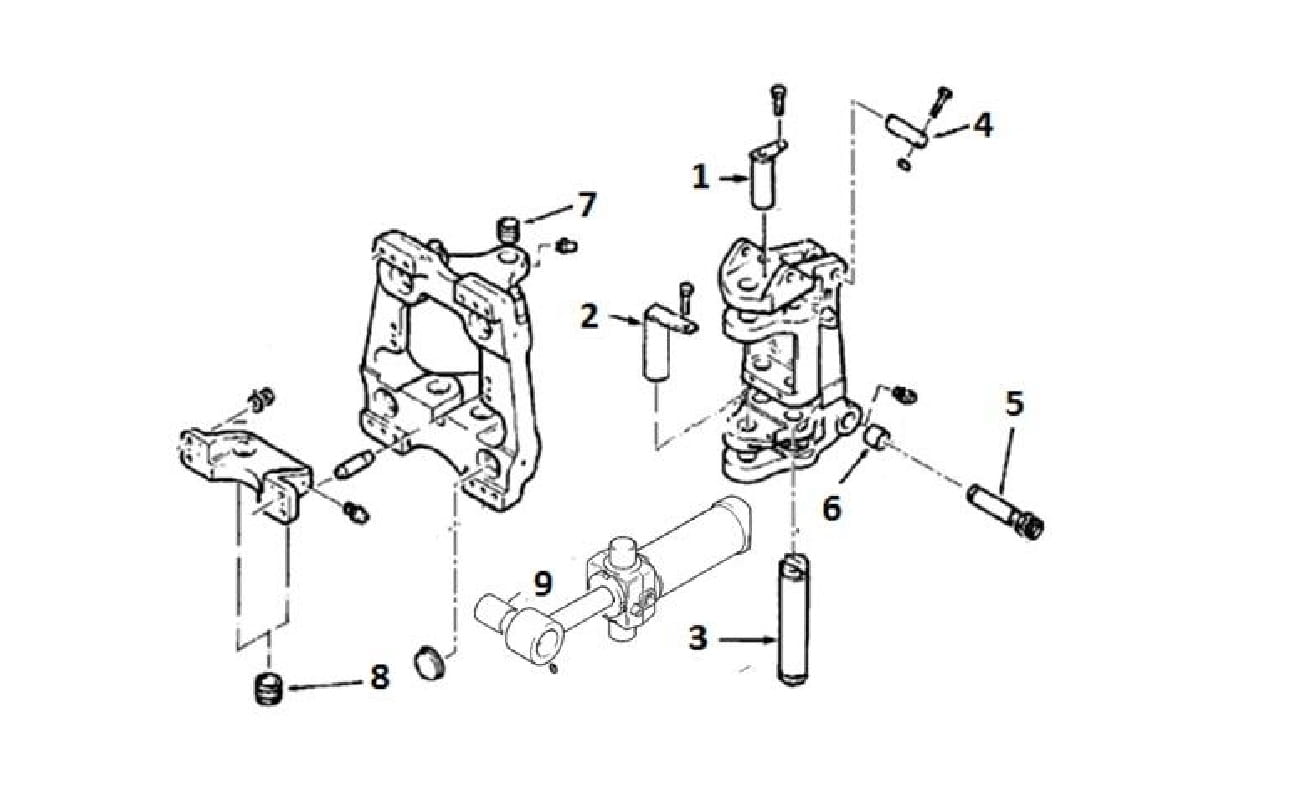 НИЖНИЙ ШТИФТ ЗАДНЕЙ БАБКИ FERMEC TEREX