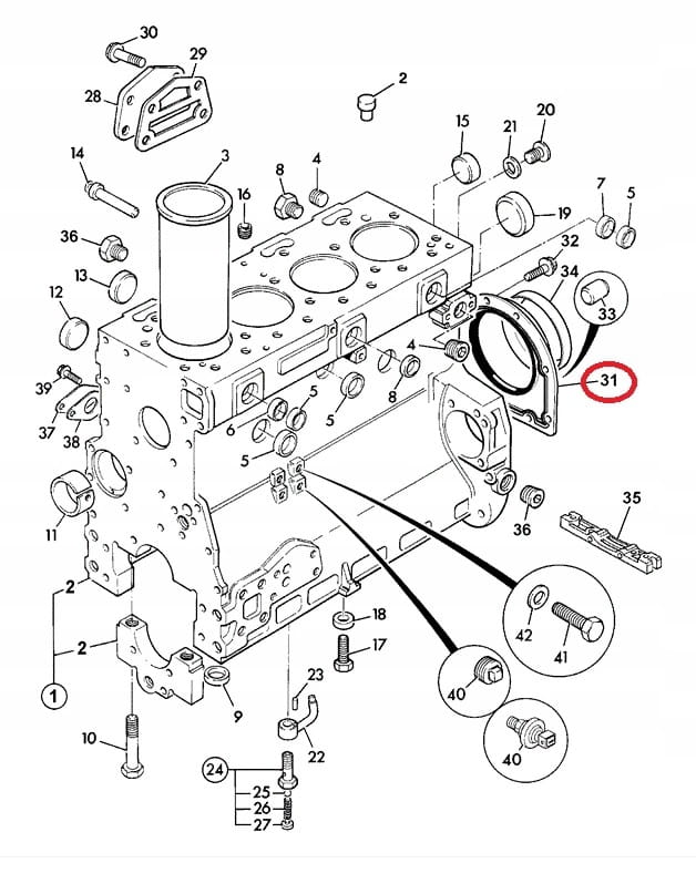 ГЕРМЕТИК ЗАДНИЙ ДВИГАТЕЛЬ CAT 428 D E
