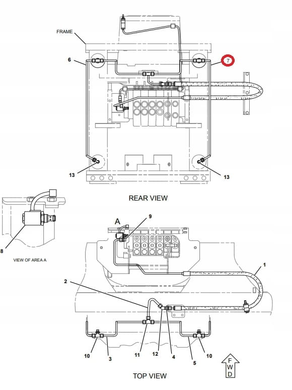 ГИДРАВЛИЧЕСКАЯ ТРУБА CAT 428C 428D