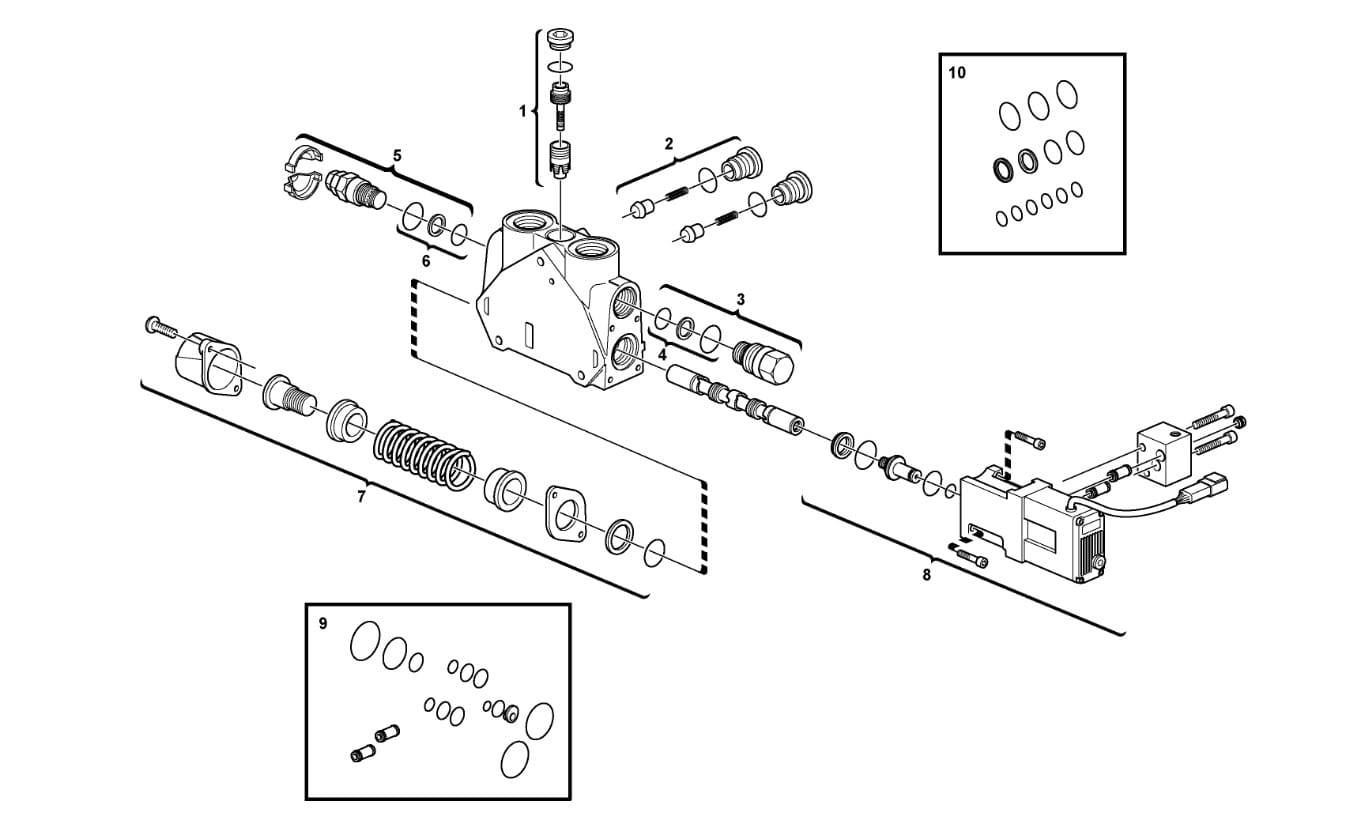 УПЛОТНЕНИЯ РАСПРЕДЕЛИТЕЛЯ VOLVO BL 60 61