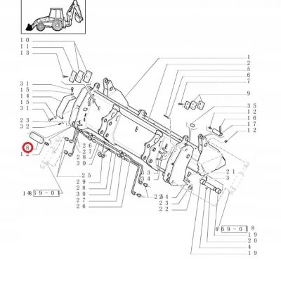 ШТИФТ ПЕРЕДНЕГО КОВША CASE NH 580SR LB115 И ДРУГИЕ — фото 2