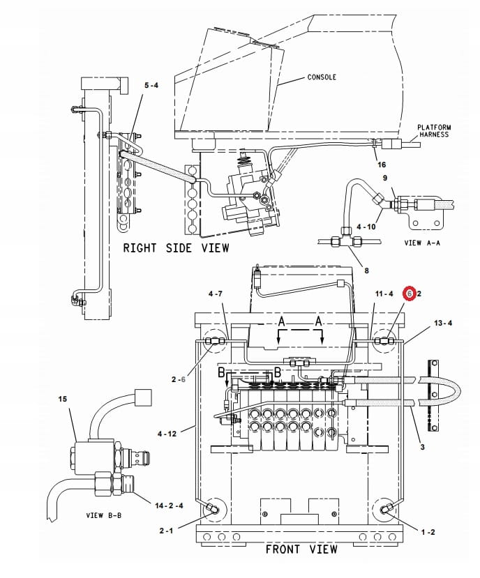 ТРОЙНИК ГИДРОКЛАПА СКОЛЬЖЕНИЯ CAT 428 B C D E