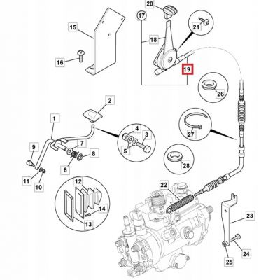 LINKA GAZU JCB 3CX 4CX OEM — фото 2
