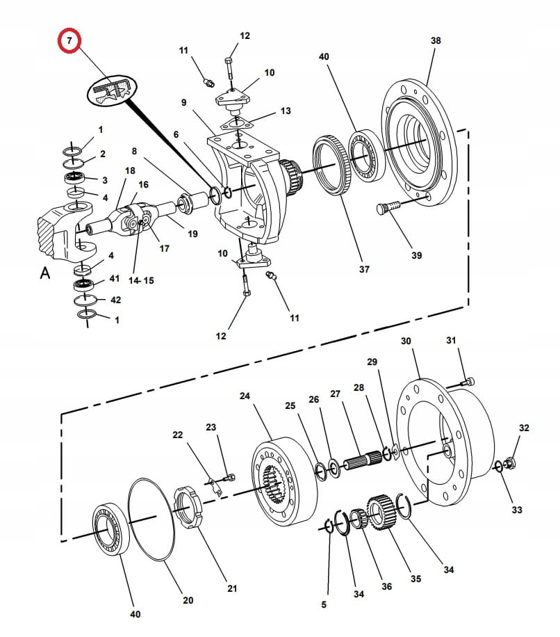 Герметик для полуосей CAT M318 M322C