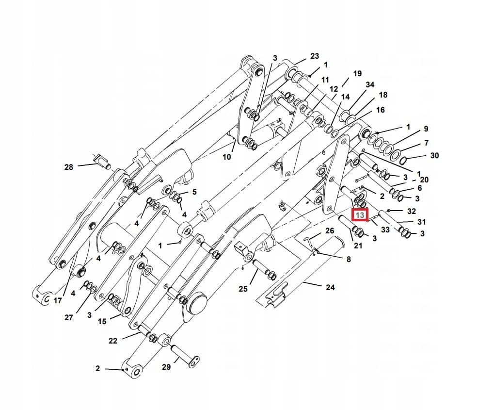 Палец руки передний кат 416 428 432 45кс168