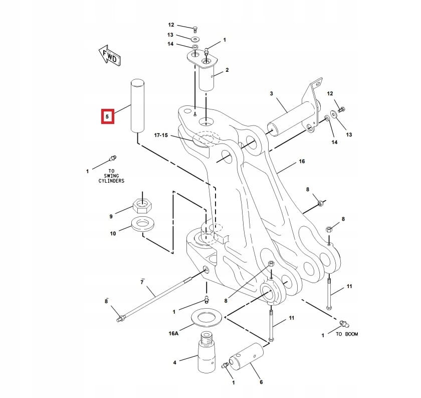 Конский шарнир CAT 428 B C D 50X213