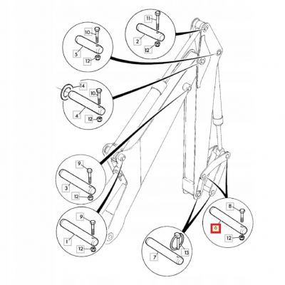 ШТИФТ МУФТЫ КОВША JCB 2CX — фото 2